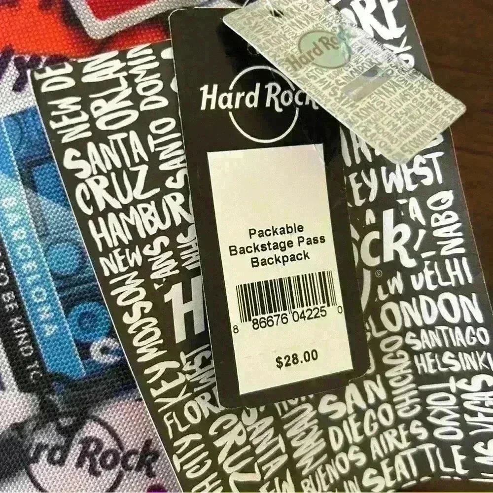 Hard Rock Cafe packable backstage